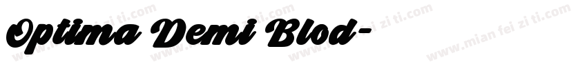 Optima Demi Blod字体转换